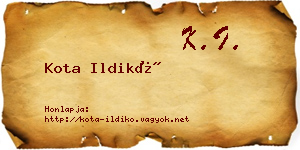 Kota Ildikó névjegykártya
