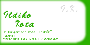 ildiko kota business card